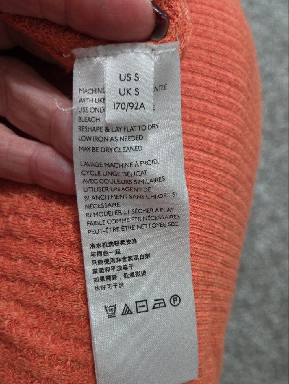 We The Free Coral Orange Long Oversized Sweater - Picture 4 of 5